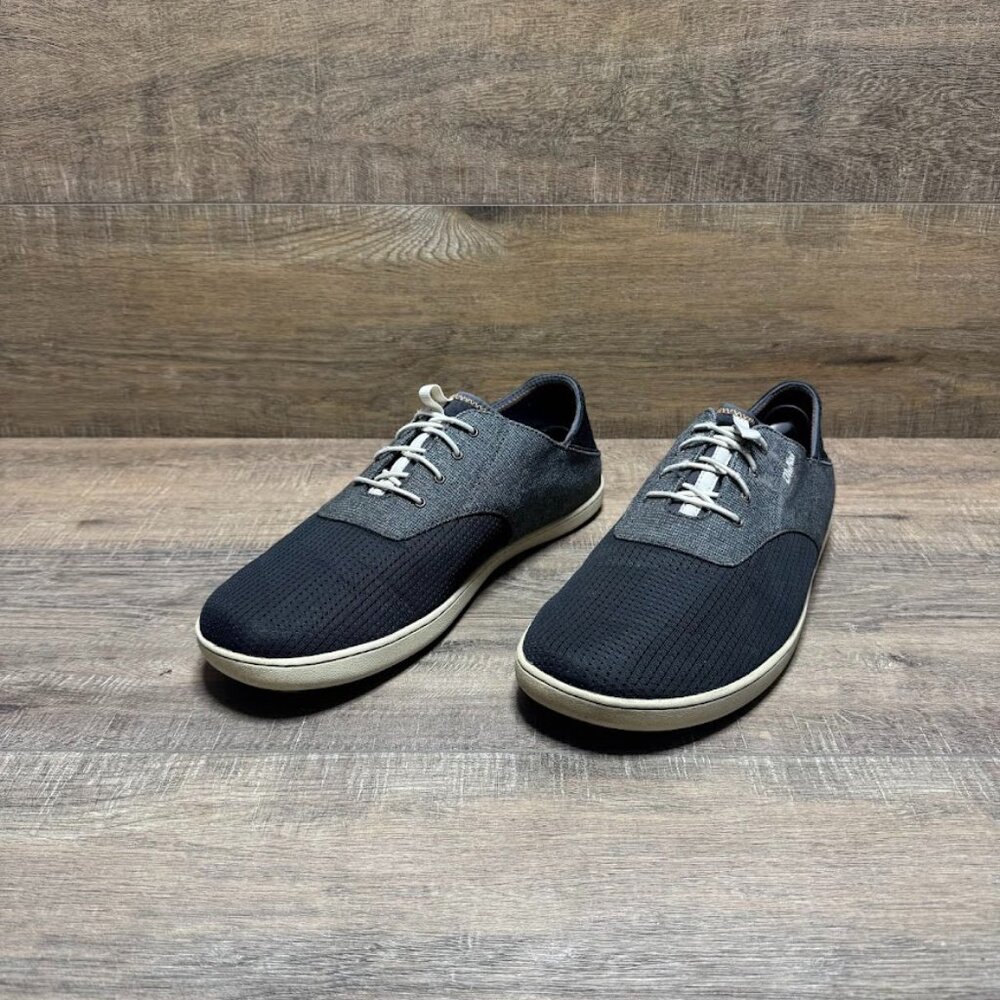 Olukai Nohea Moku No Tie Gray Boat Shoe Men's Size 13